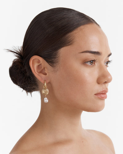 At The Ball Drop Earrings - Gold