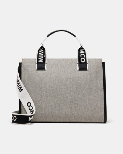 Patch Tote Bag - Black White
