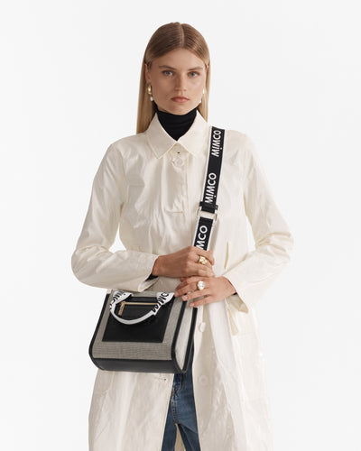 Patch Mini Tote Bag - Black White