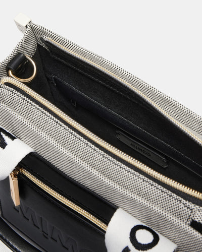 Patch Mini Tote Bag - Black White