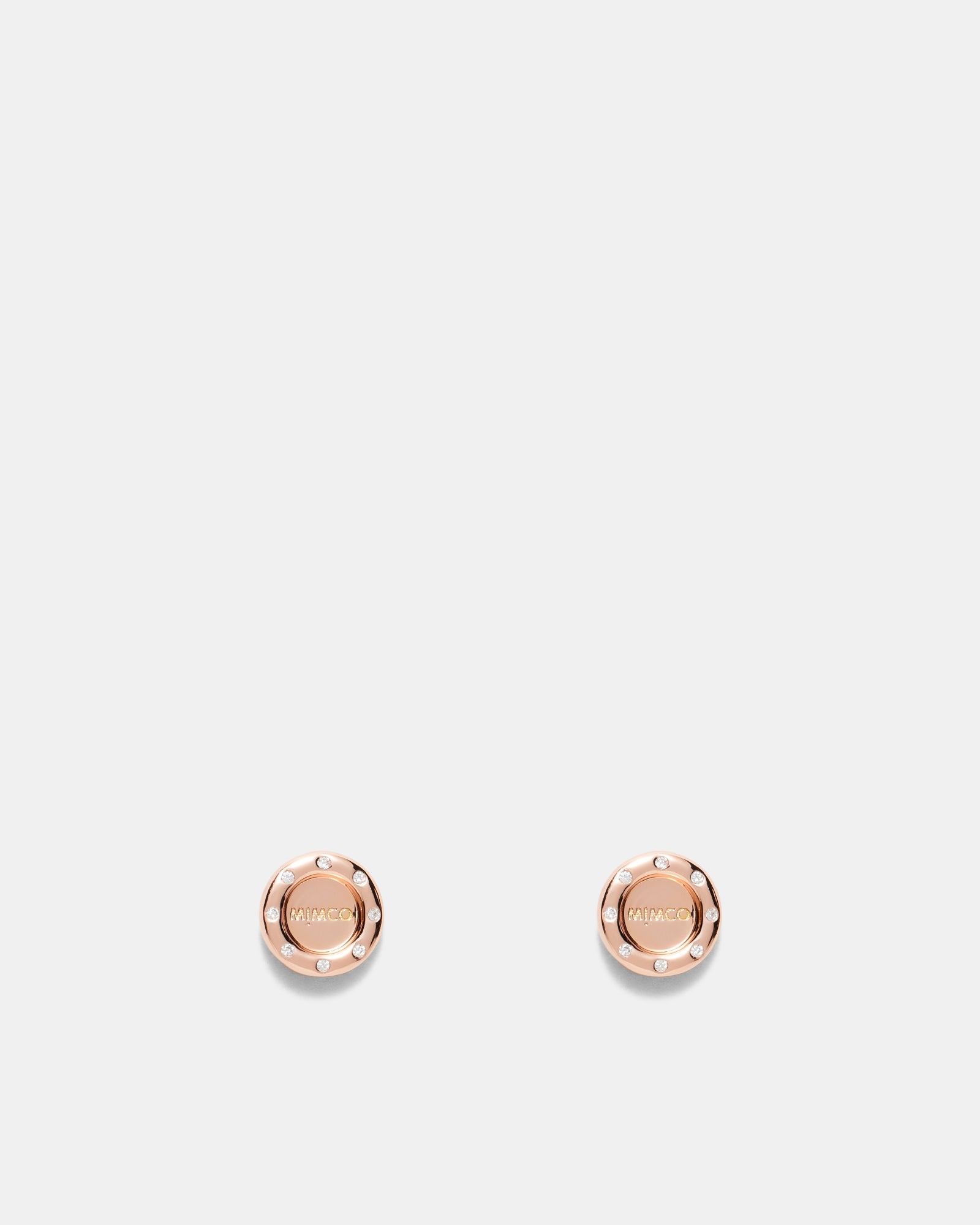 Lune Stud Earrings - Rose Gold