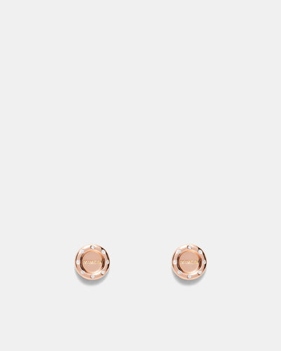 Lune Stud Earrings - Rose Gold