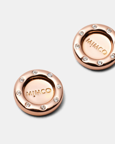 Lune Stud Earrings - Rose Gold
