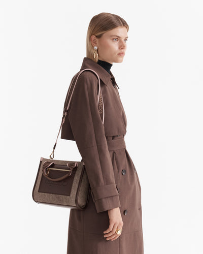 Patch Mini Tote Bag - Bitter Chocolate