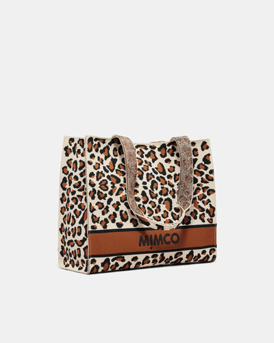Blondie Boxy Tote Bag - Leopard