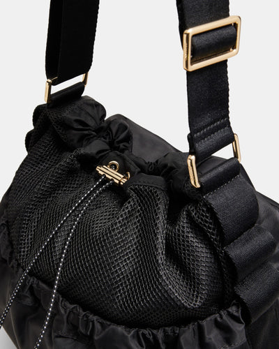Cady Bucket Crossbody Bag - Black Light Gold