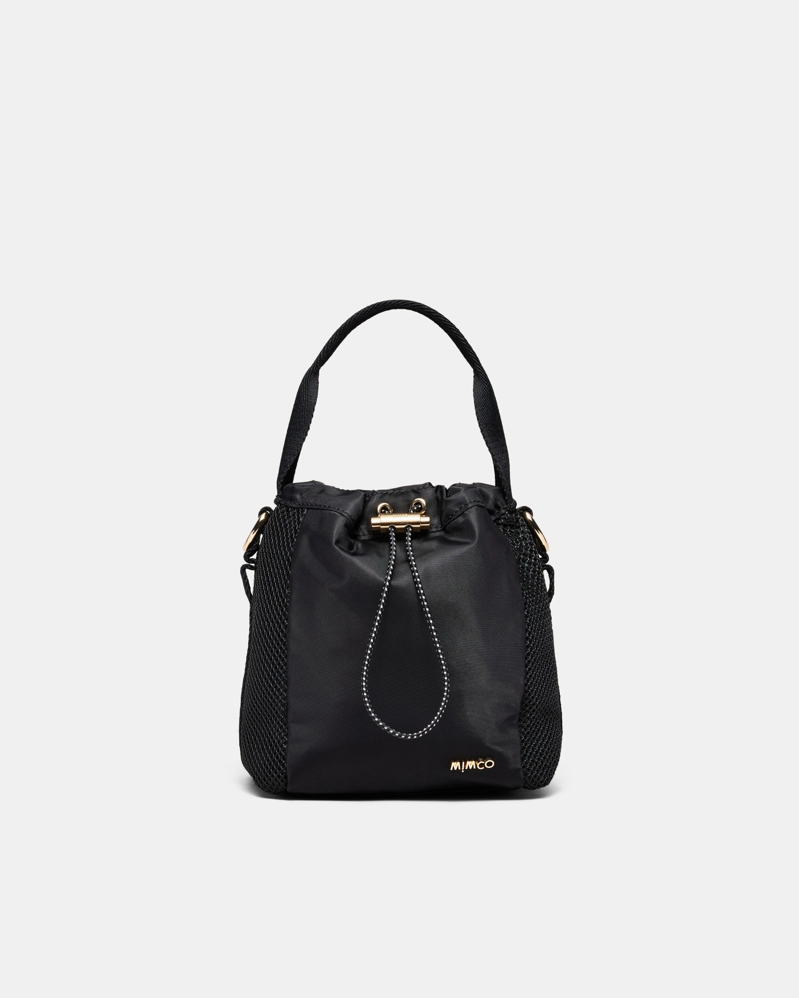 Cady Mini Bucket Crossbody Bag - Black Light Gold