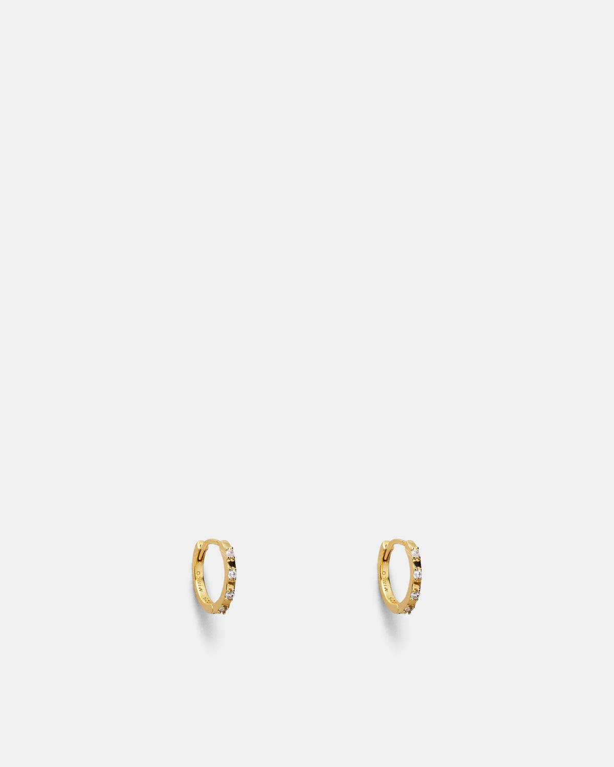 Vela Huggie Hoop Earrings - Gold