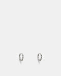 Vela Huggie Hoop Earrings - Silver