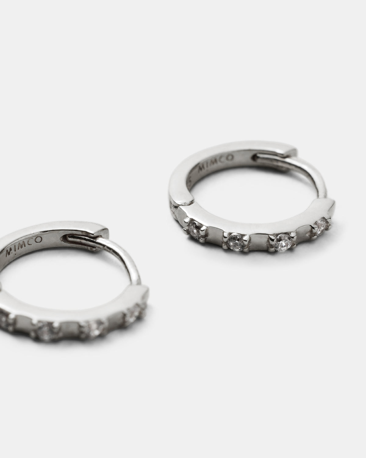 Vela Huggie Hoop Earrings - Silver