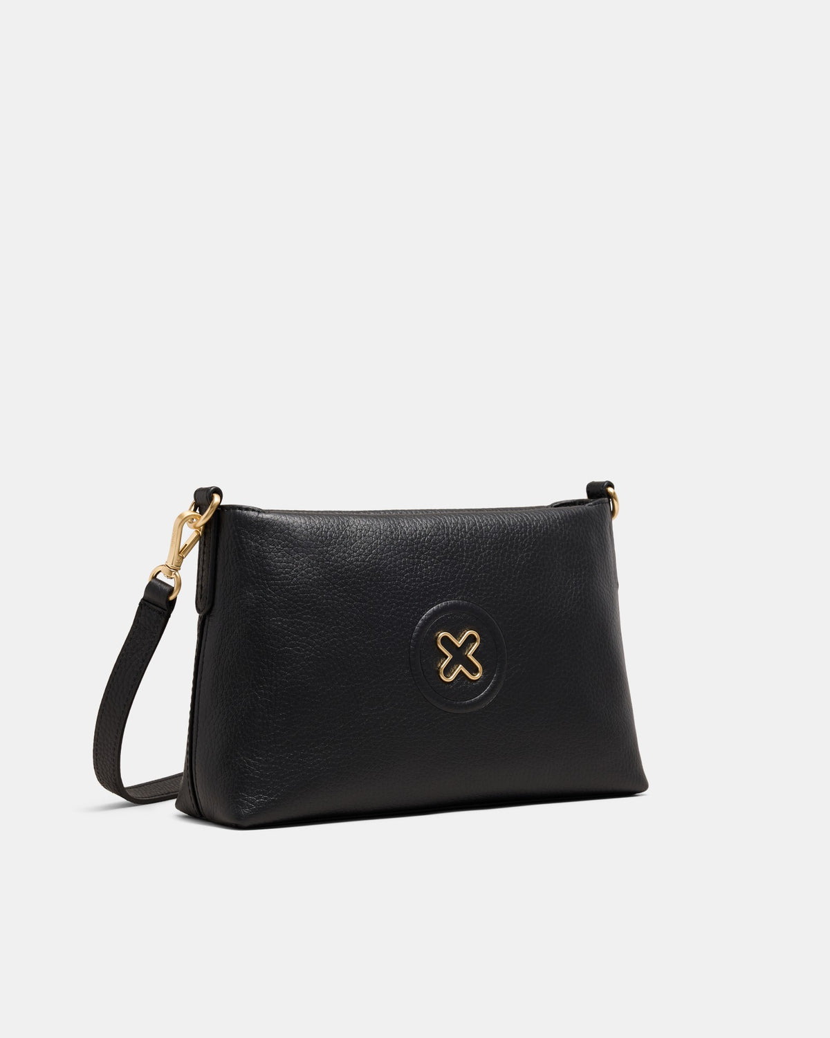 Bay Strap Crossbody Bag - Black Light Gold
