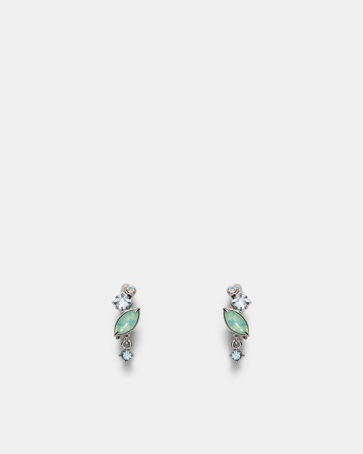 Little Gem Hoop Earrings - Blue Multi