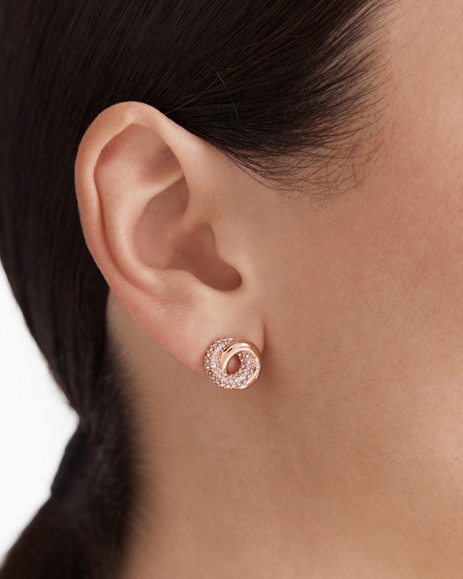 Resonance Stud Earrings - Rose Gold