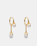 Fabulousness Hoop Earrings - Pearl