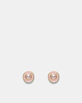 Ring Ring Stud Earrings - Ballet