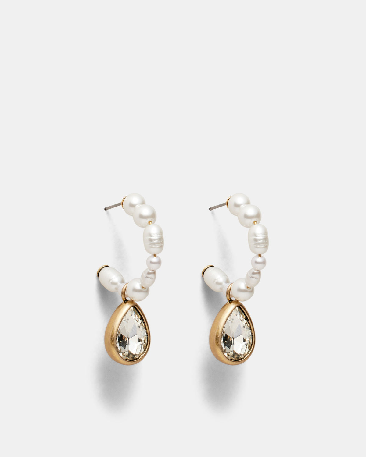 Bubbly Pearl Hoop Earrings - Pearl