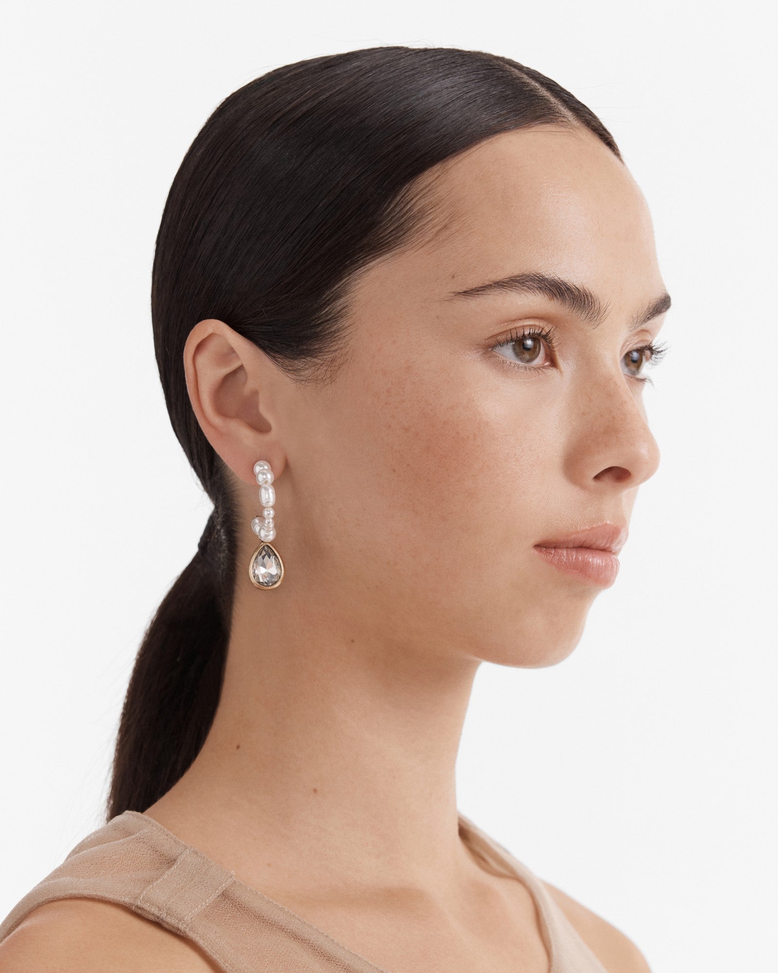 Bubbly Pearl Hoop Earrings - Pearl