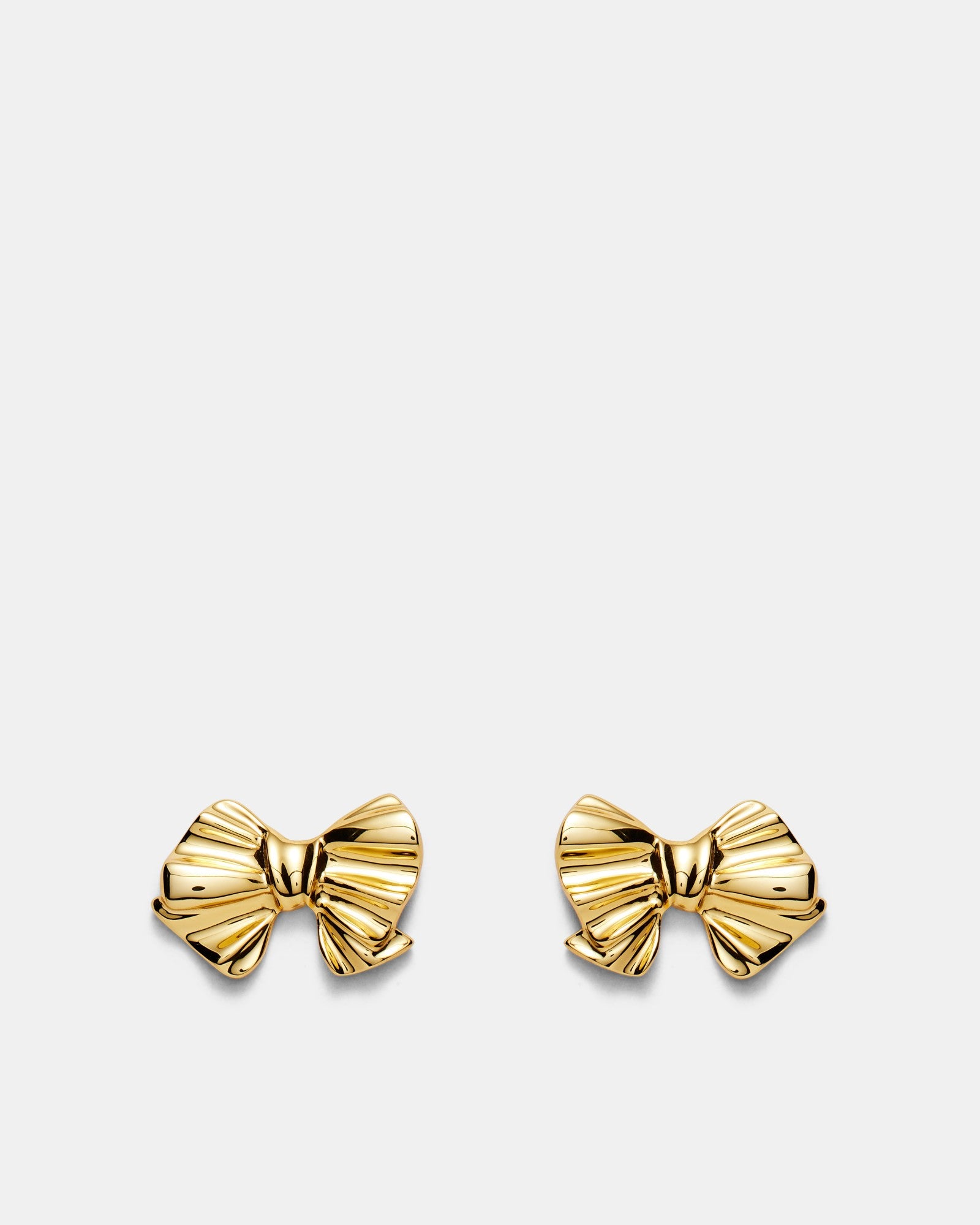 Girl Squad Bow Stud Earrings - Gold