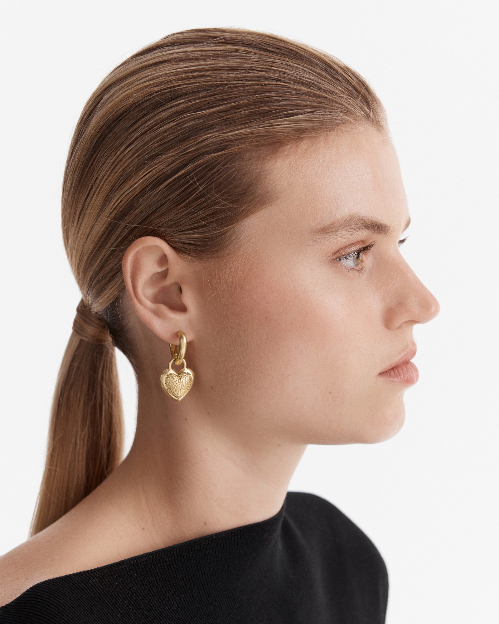 So Fetch Heart Drop Earrings - Gold