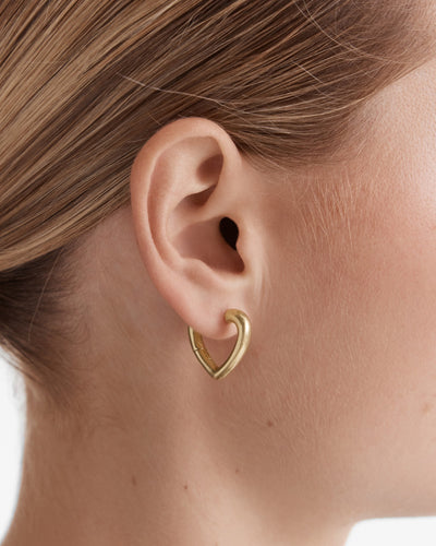 So Fetch Heart Drop Earrings - Gold