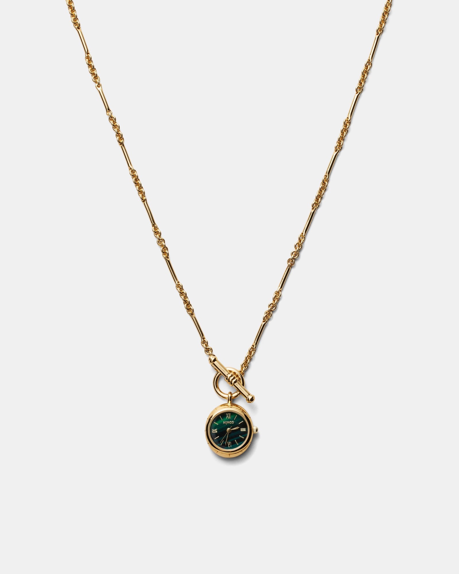 In Time Watch Necklace - Pine