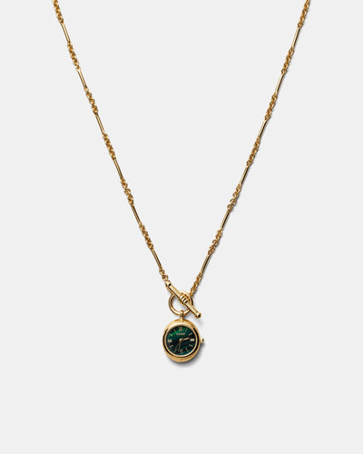 In Time Watch Necklace - Pine