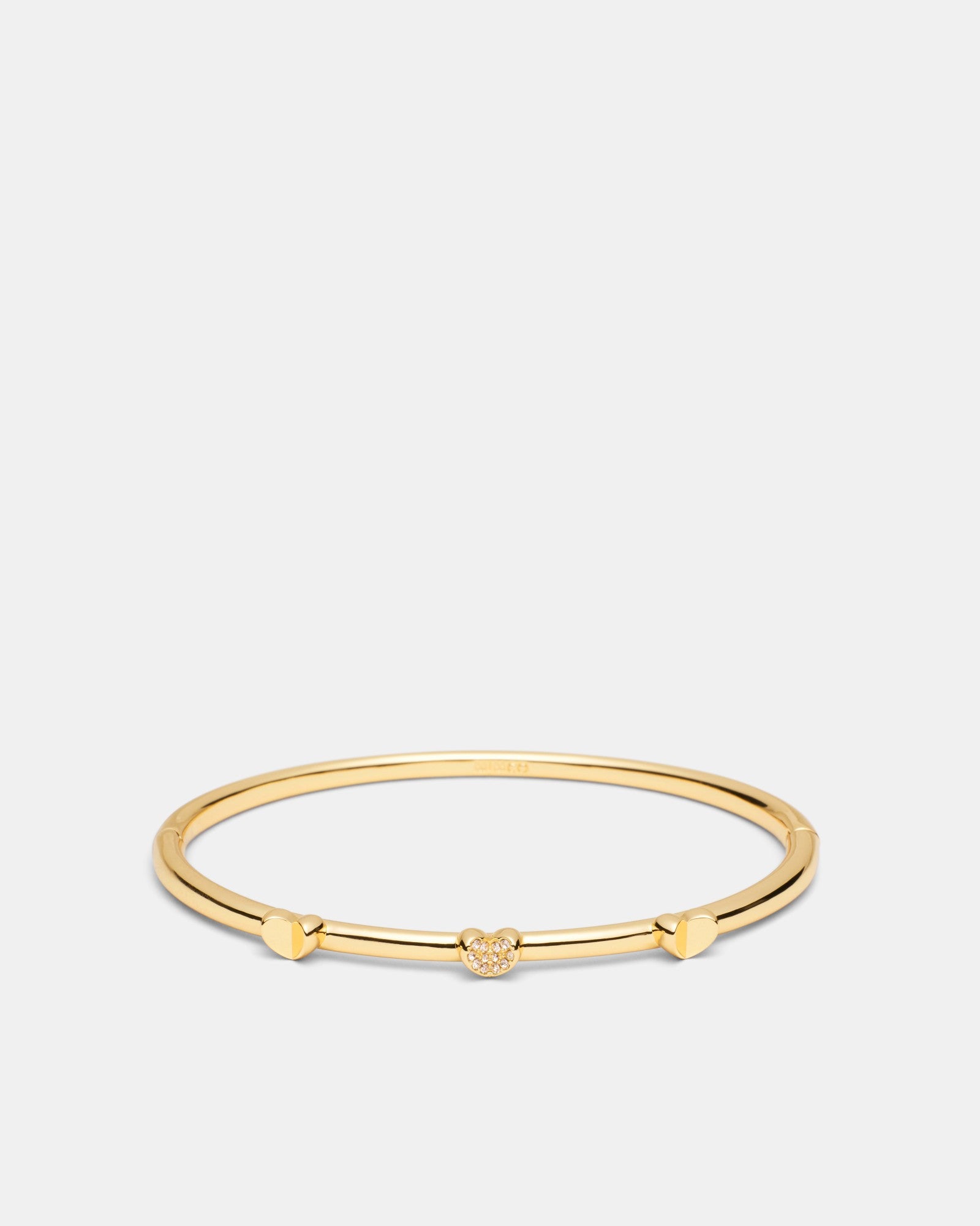 Heart To Heart Bangle - Gold