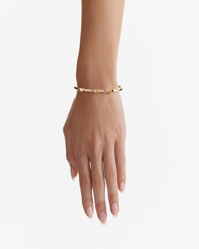 Heart To Heart Bangle - Gold