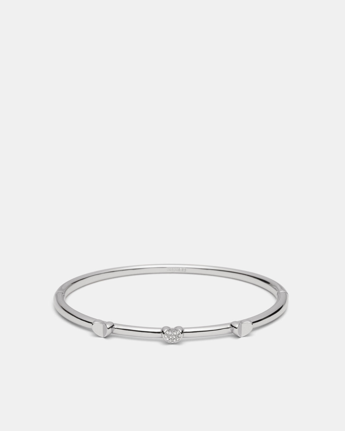 Heart To Heart Bangle - Silver