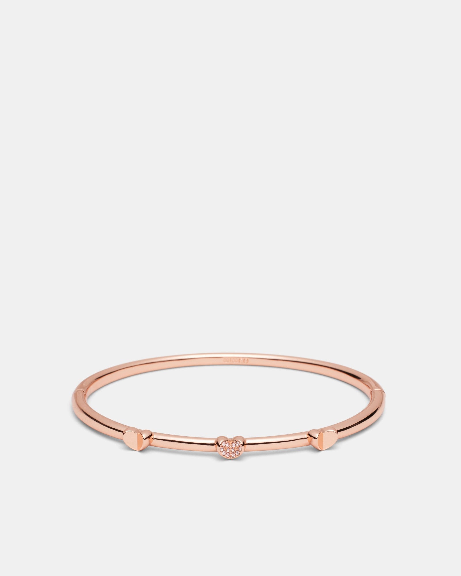 Heart To Heart Bangle - Rose Gold