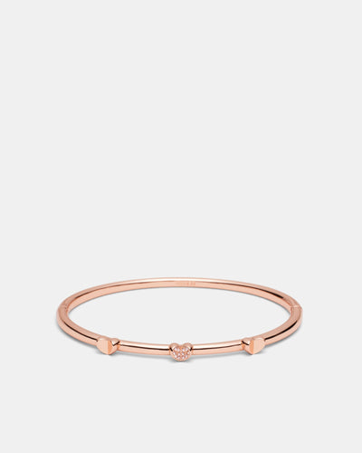 Heart To Heart Bangle - Rose Gold