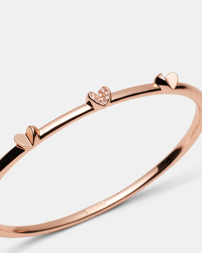 Heart To Heart Bangle - Rose Gold