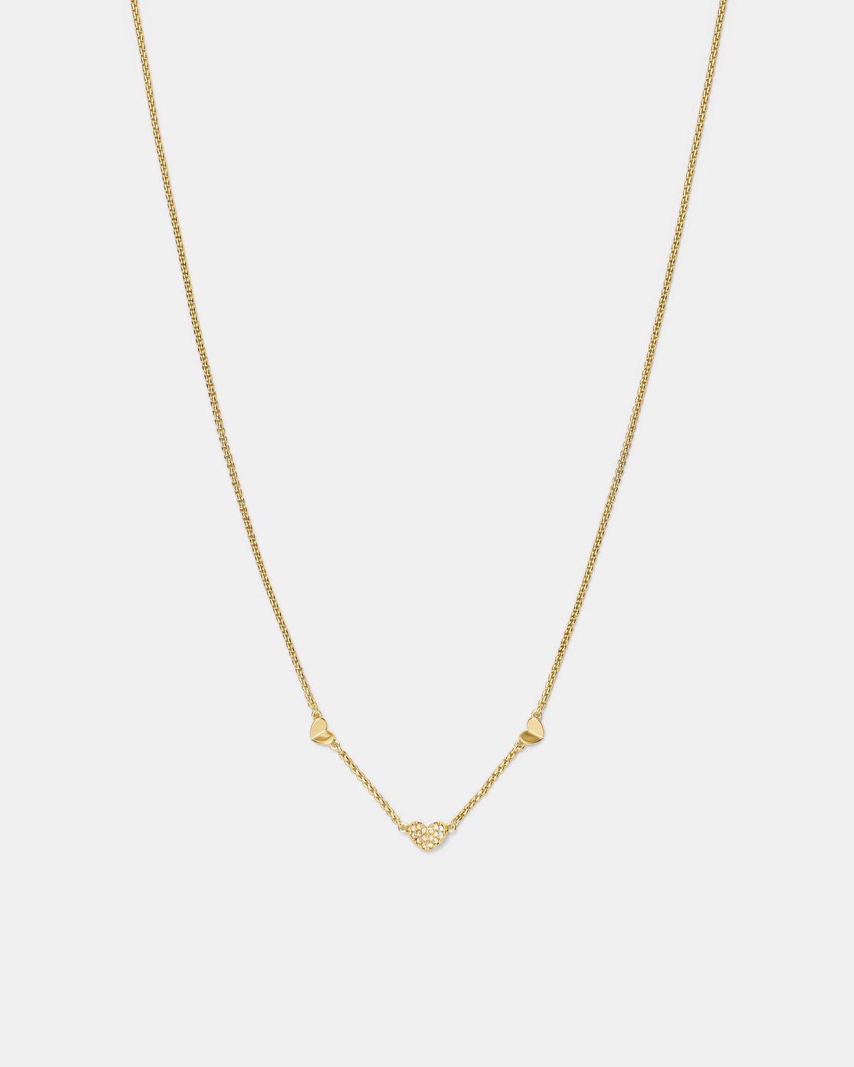 Heart To Heart Necklace - Gold