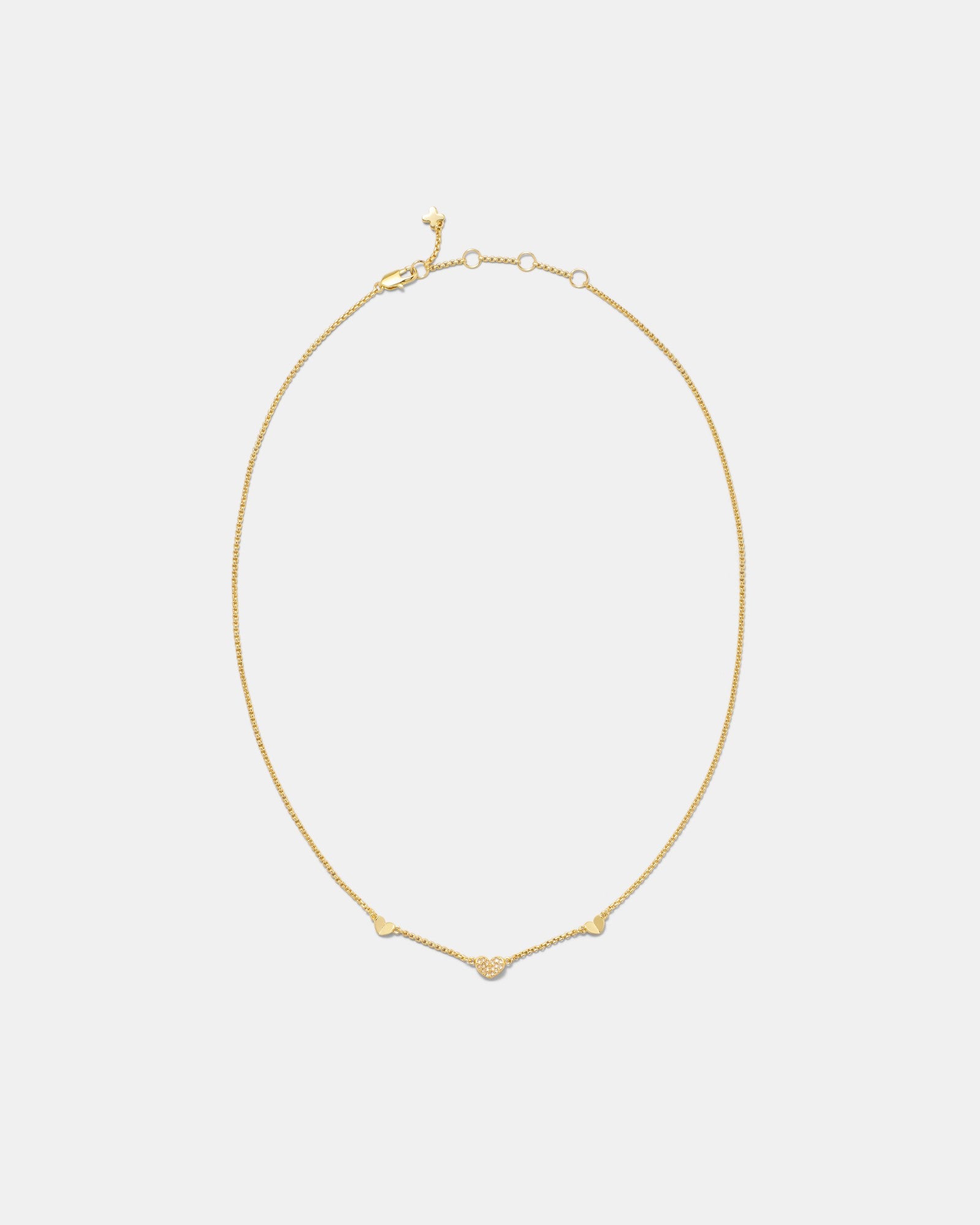 Heart To Heart Necklace - Gold