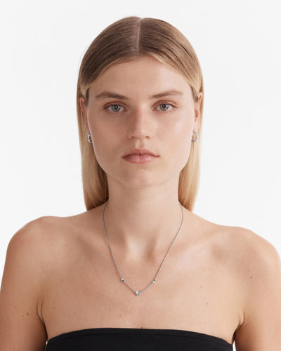 Heart To Heart Necklace - Silver