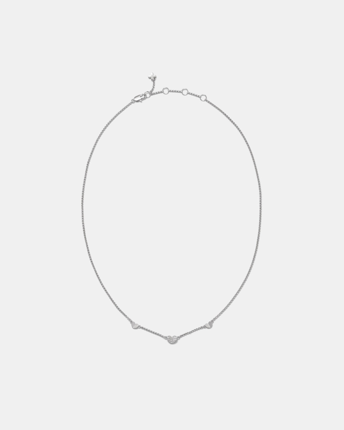 Heart To Heart Necklace - Silver