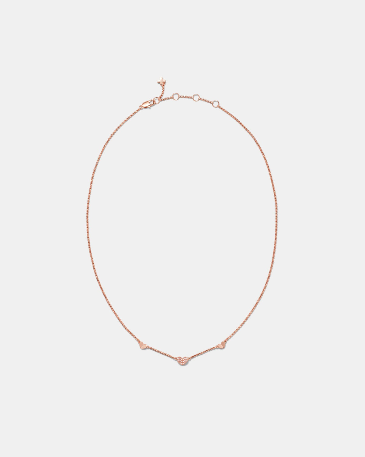 Heart To Heart Necklace - Rose Gold