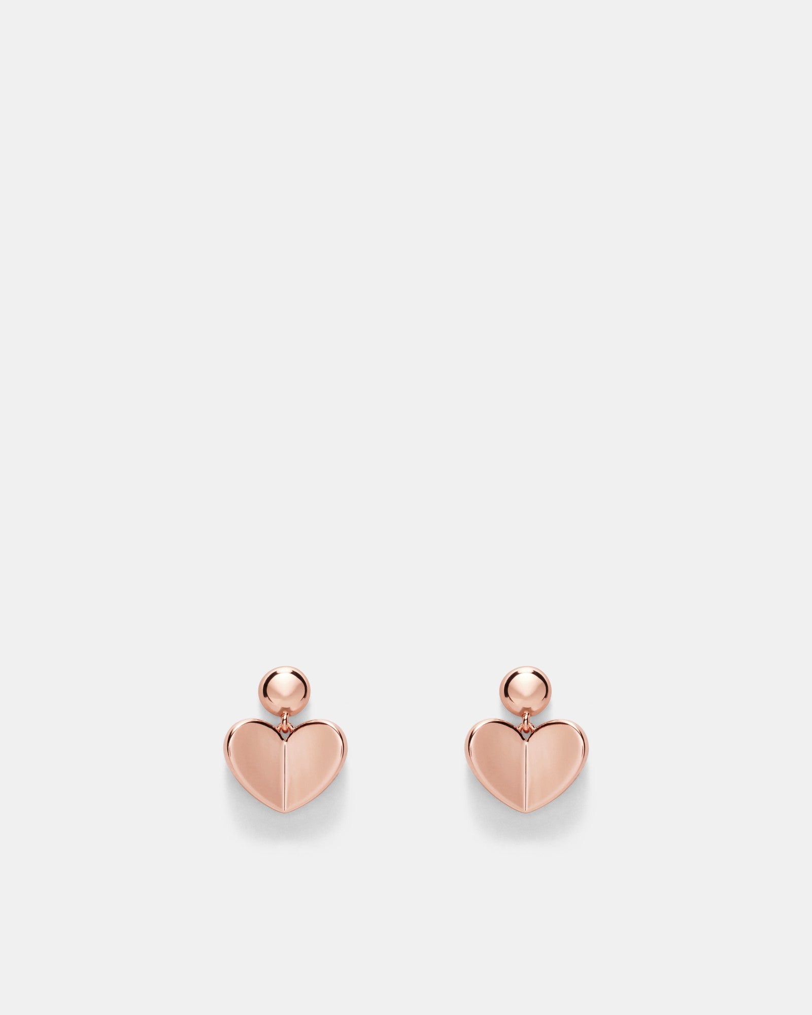 Heart To Heart Earrings - Rose Gold