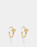 Heart To Heart Hoop Earrings - Gold