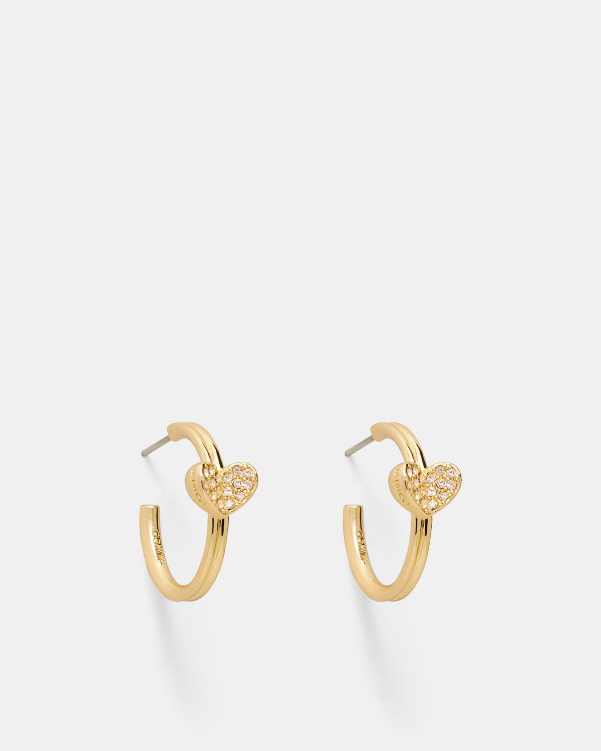 Heart To Heart Hoop Earrings - Gold