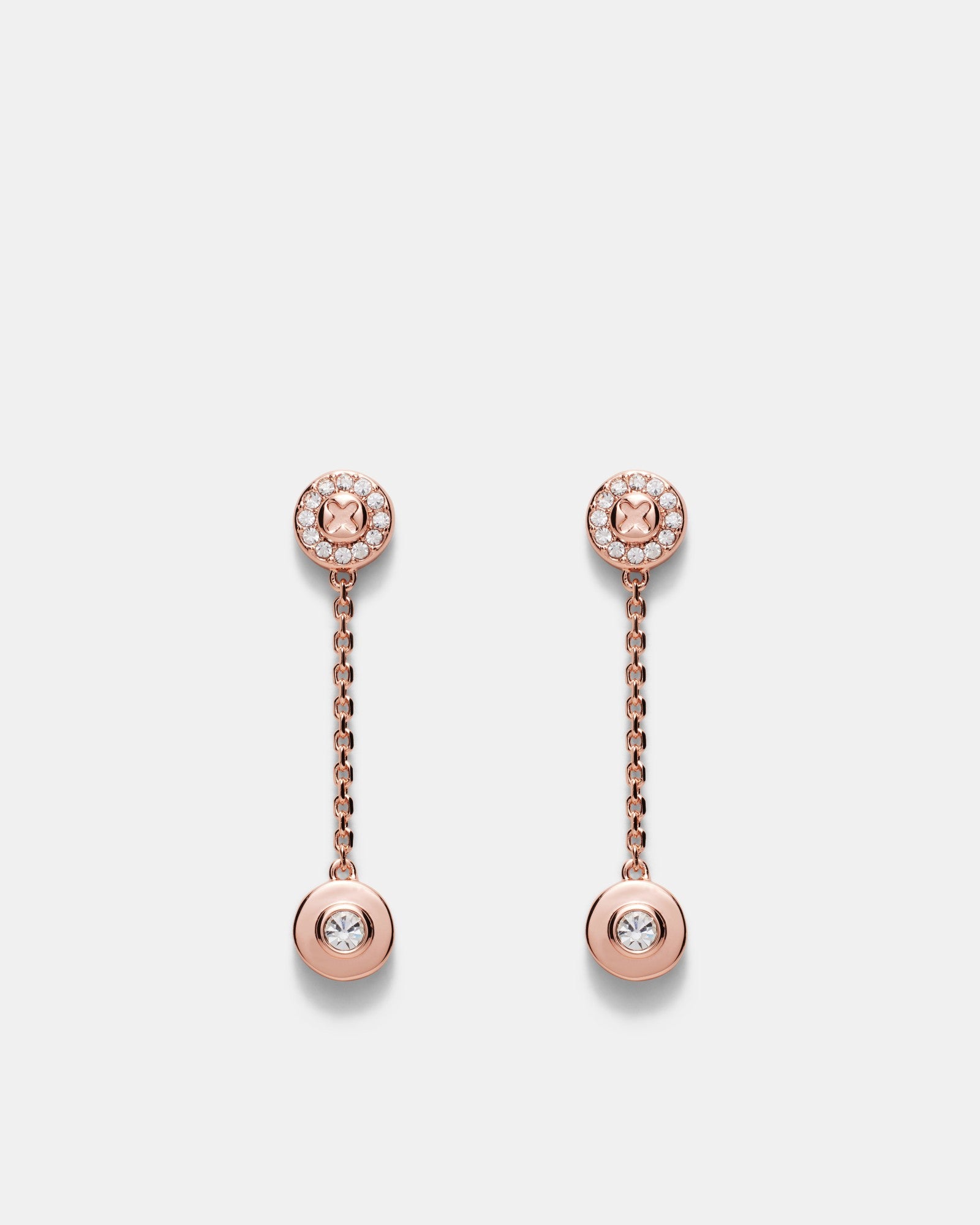 Glitters Drop Earrings - Rose Gold