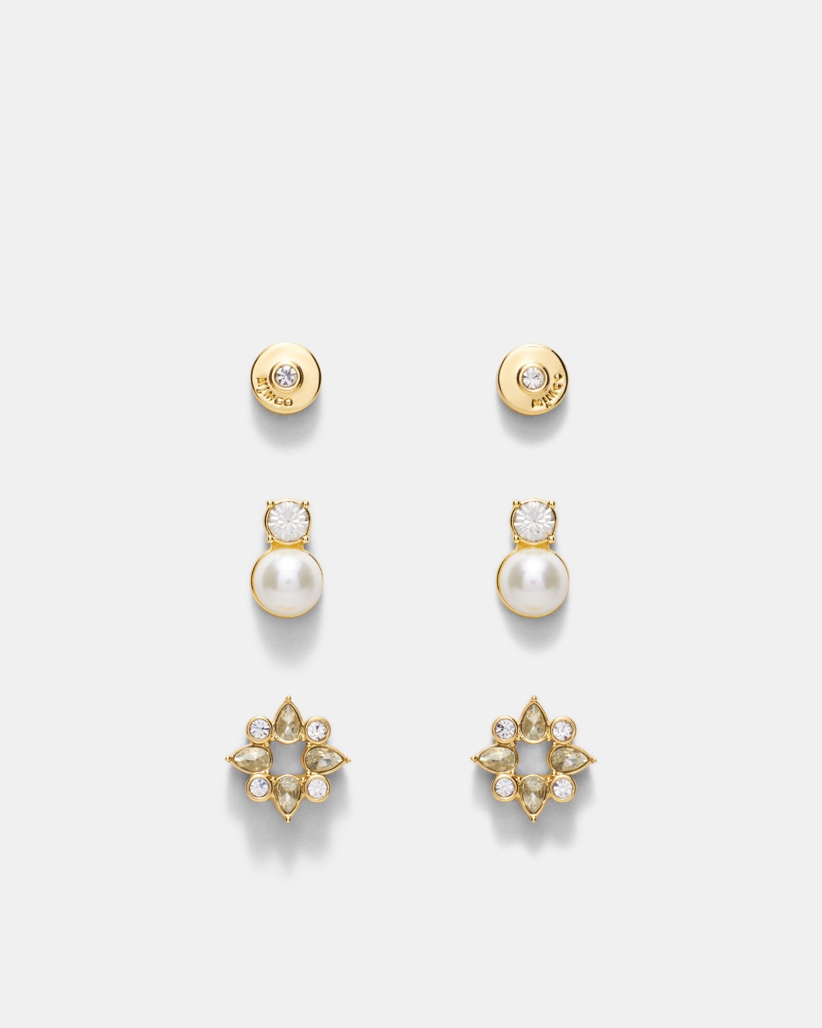 Glitters Earrings Set - Gold