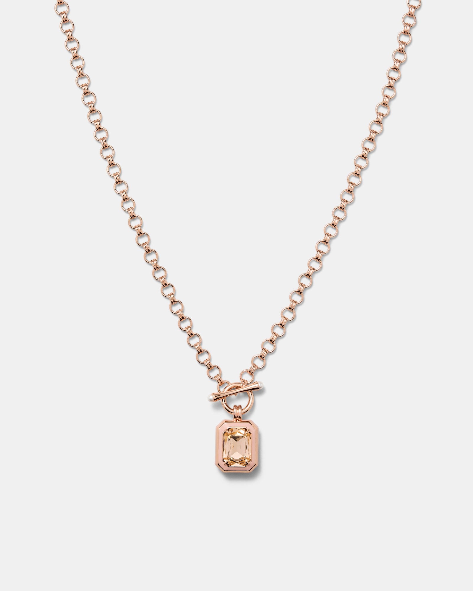 Legacy Enamel Pendant Necklace - Pancake