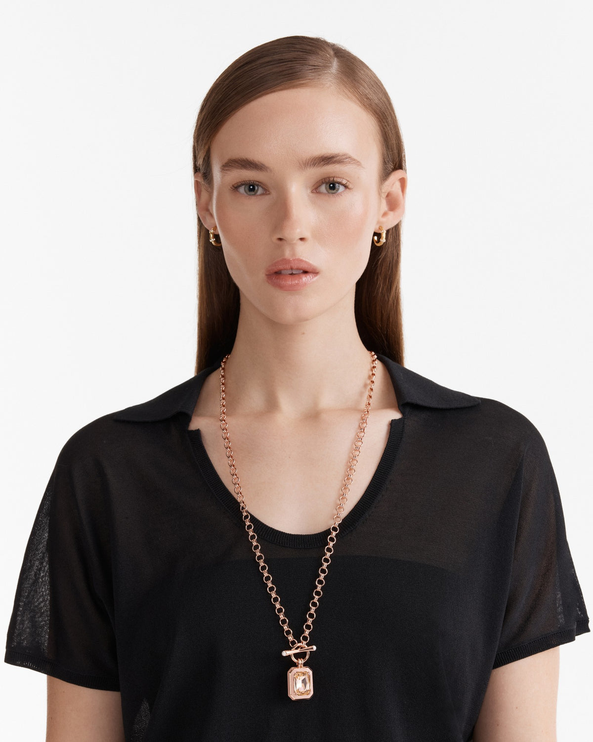 Legacy Enamel Pendant Necklace - Pancake