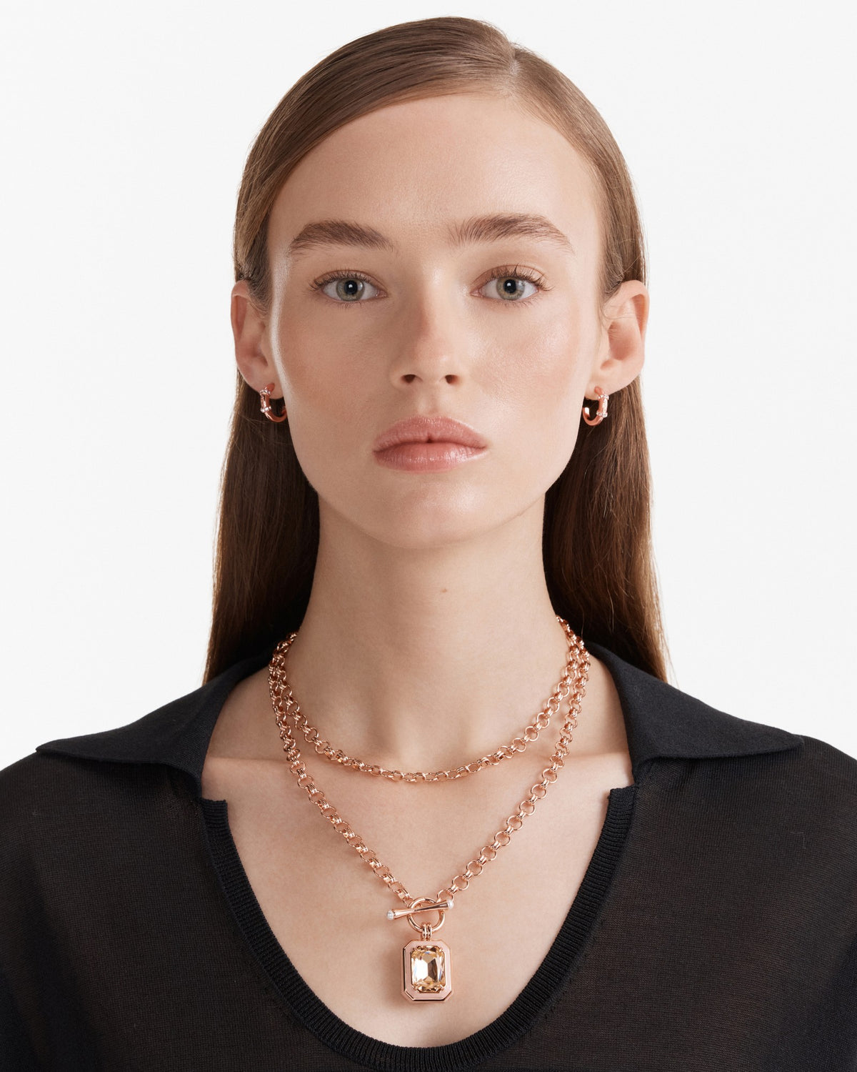Legacy Enamel Pendant Necklace - Pancake