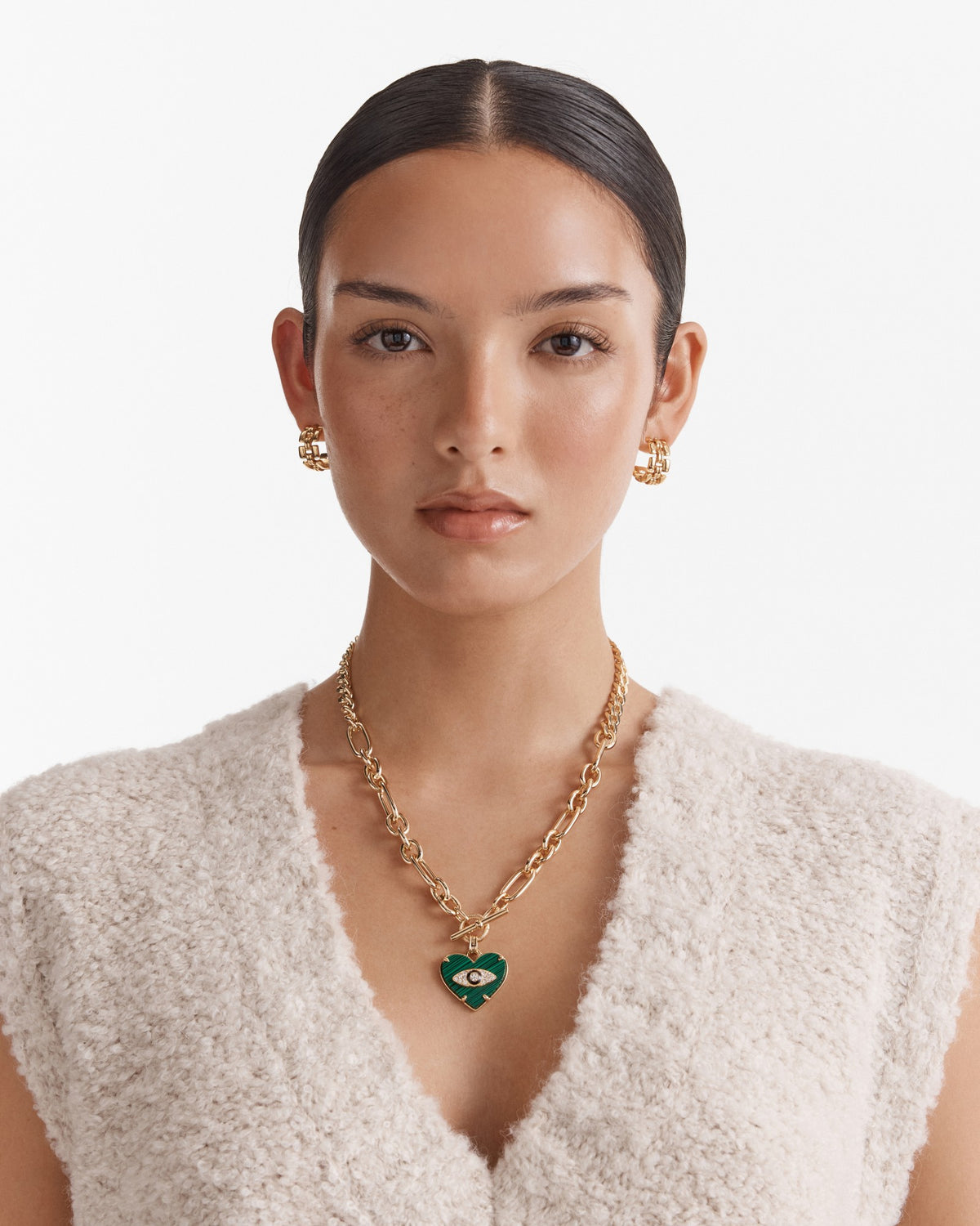 Emotional Heart Necklace - Malachite