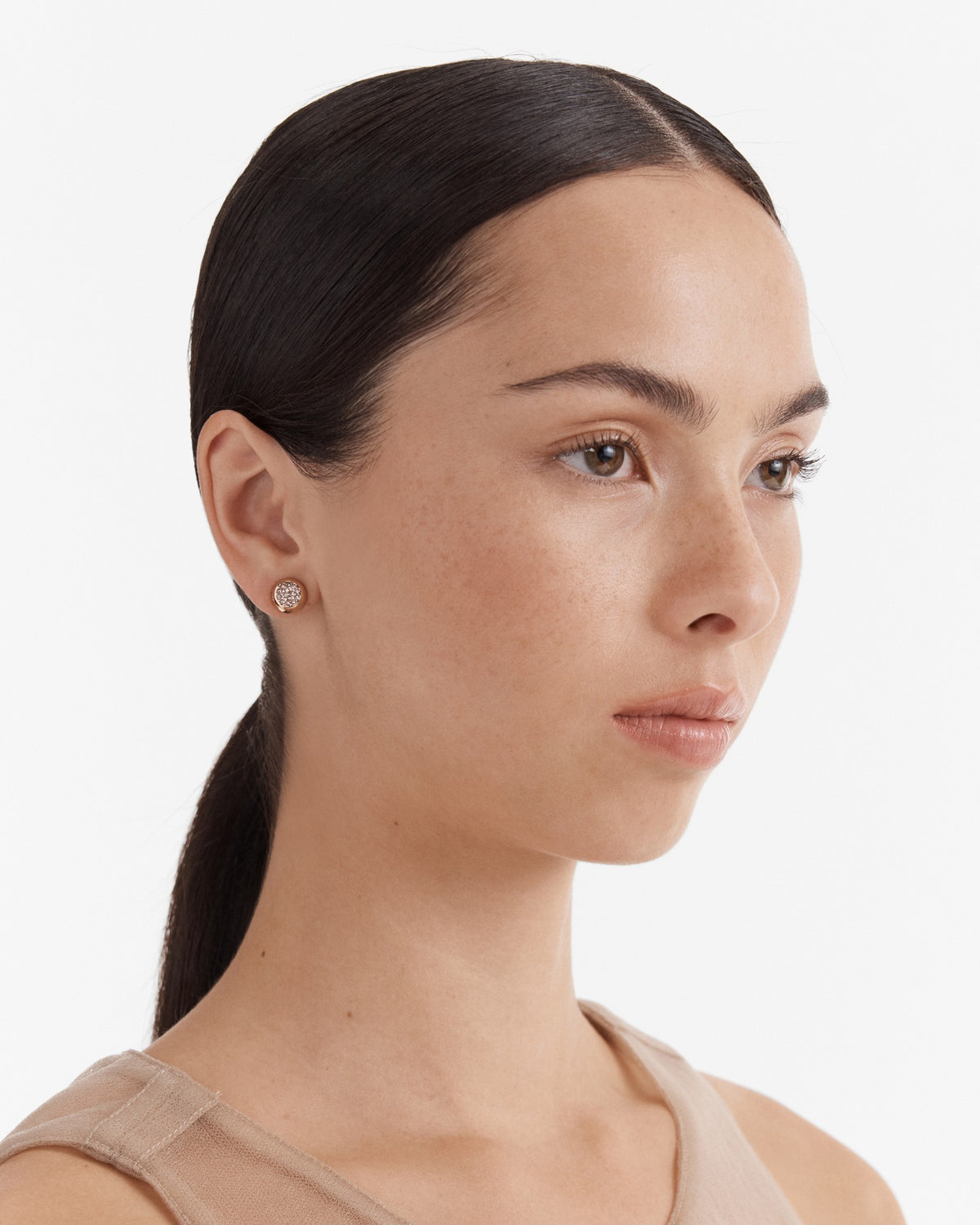 Reflect Stud Earrings - Rose Gold