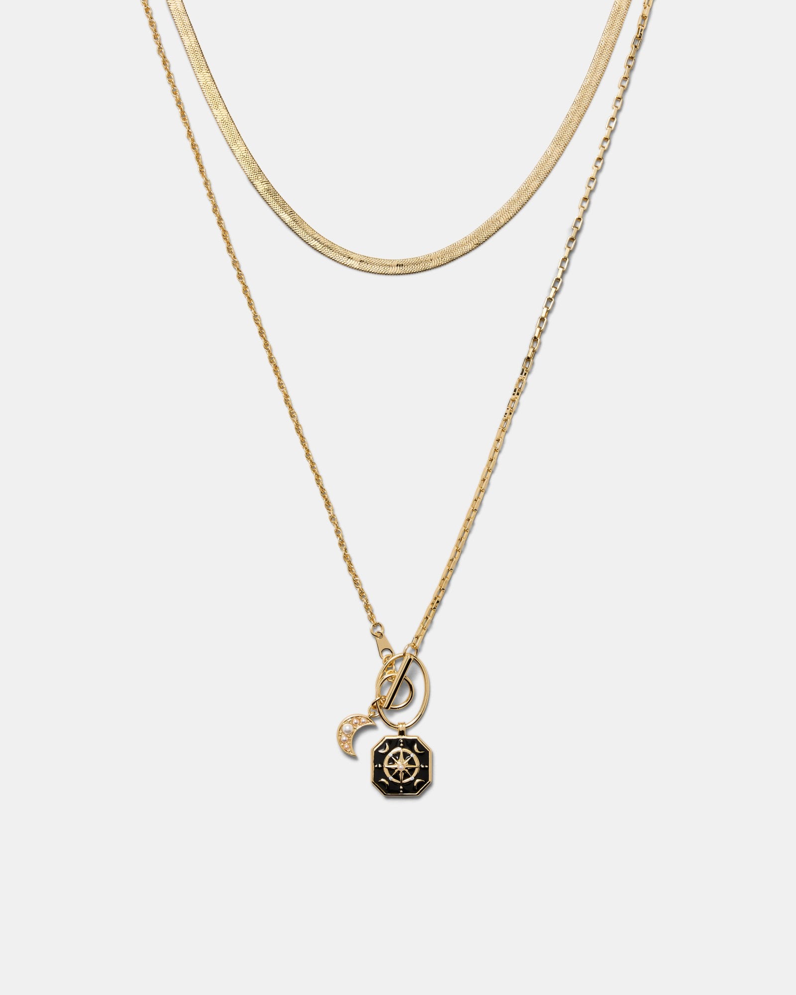 Emotional Duo Necklace - Gold