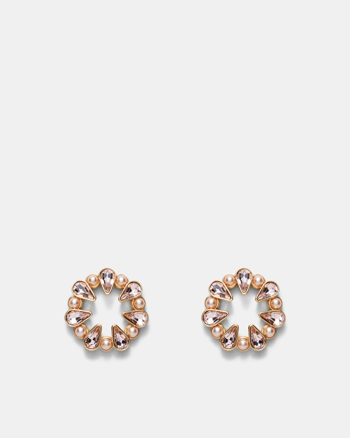 The Bumper Stud Earrings - Petal
