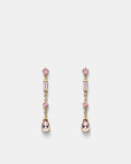Temptation Chain Stud Earrings - Pink